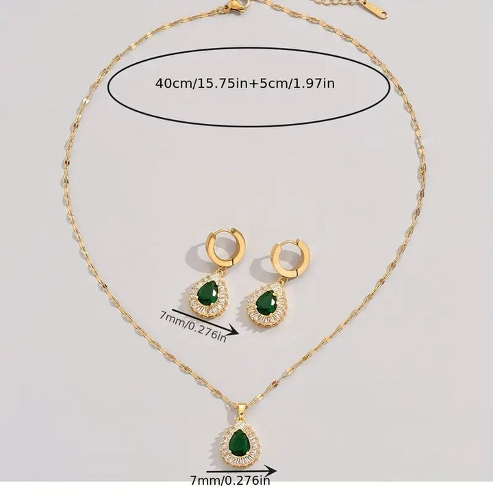 Gold Rheya Lysandelle Jewelry Set