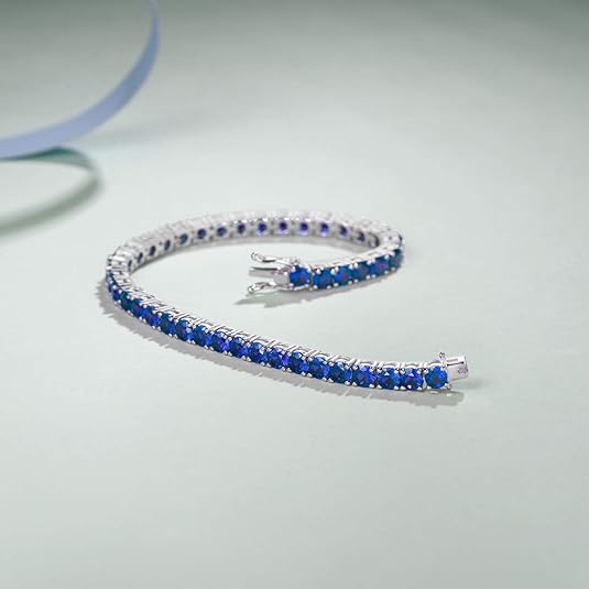 White Gold Sapphire Tennis Bracelet