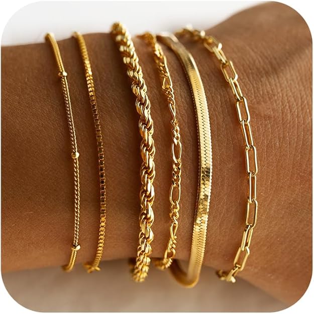 Gold Isabella Vernetta Bracelet Set
