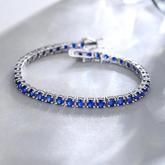 White Gold Sapphire Tennis Bracelet