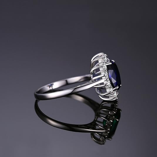 Timeless Sapphire Halo Ring in White Gold