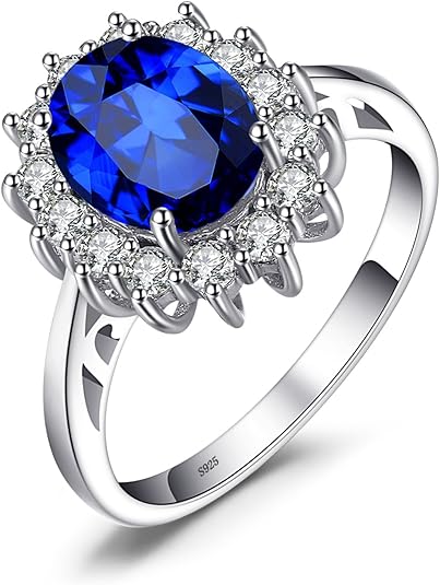 Timeless Sapphire Halo Ring in White Gold