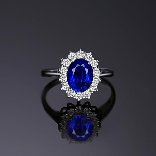 Timeless Sapphire Halo Ring in White Gold