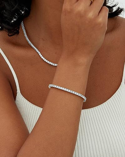 White Gold Tennis Bracelet