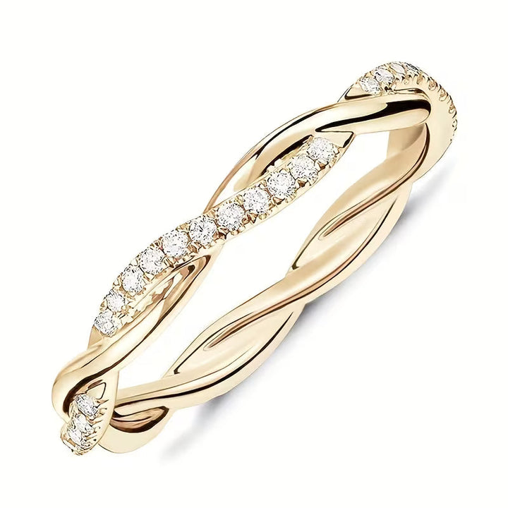 Gold Accent Ring with Dual Style Options