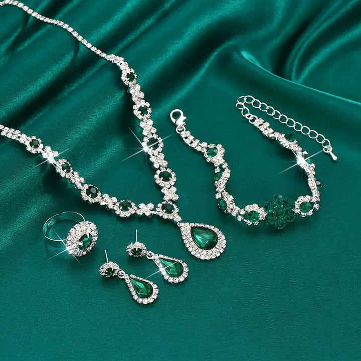 Adriana Lysandre Emerald Jewelry in White Gold