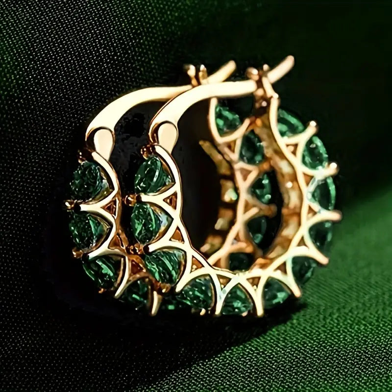 White Gold Elena Marlowe Hoop Earrings