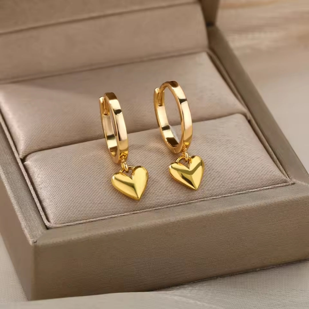 Radiant Heart-Shaped Earrings