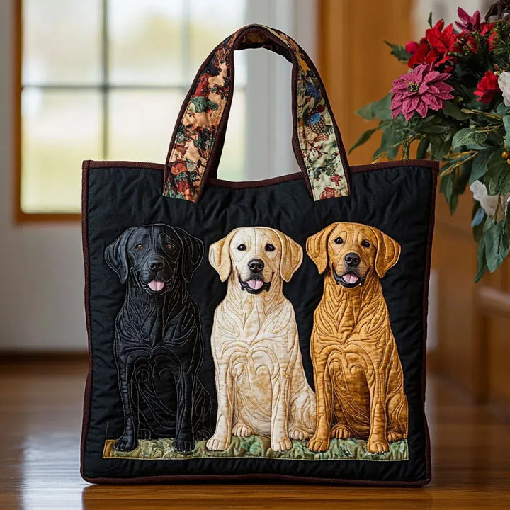 Handcrafted Bag Featuring Three Labrador Designs