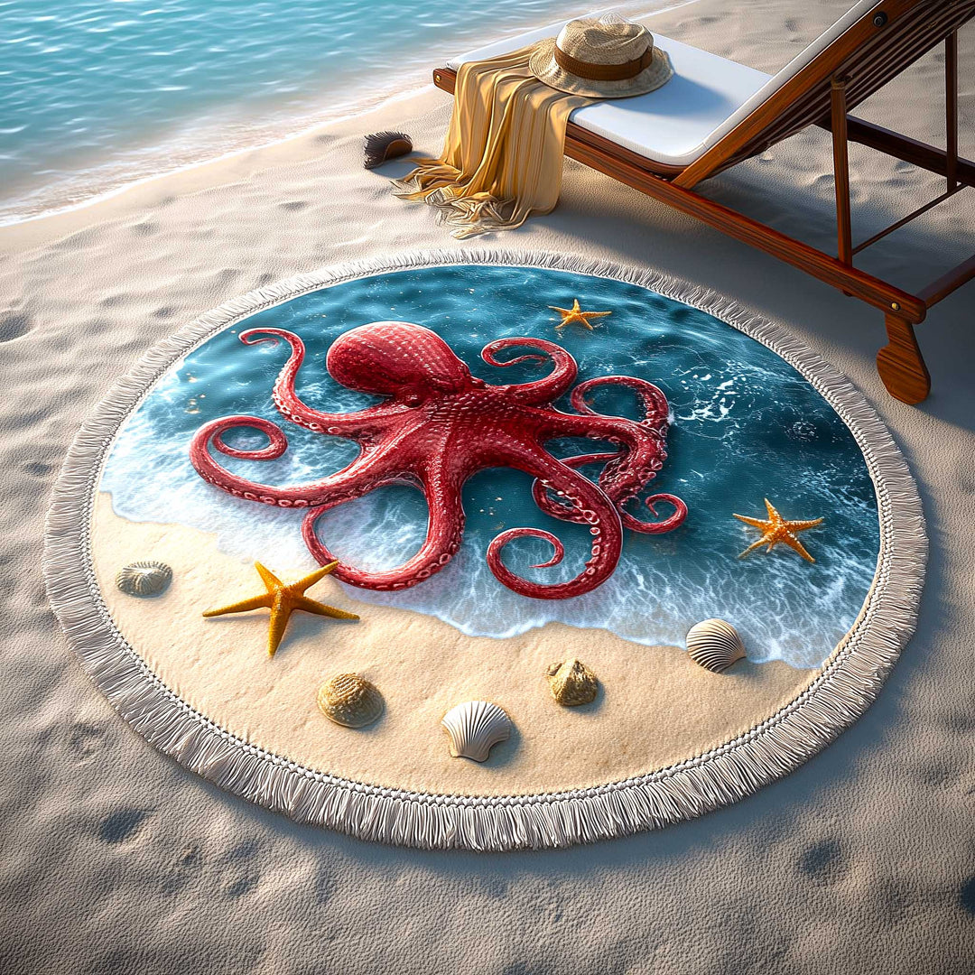 Serviette de Plage Ronde Ocean Breeze