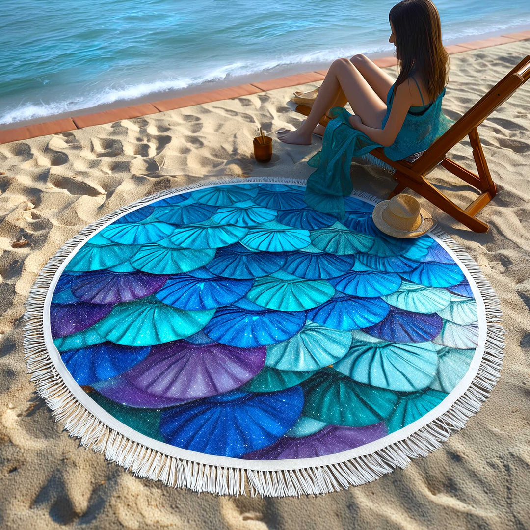 Serviette de Plage Ronde Ocean Breeze