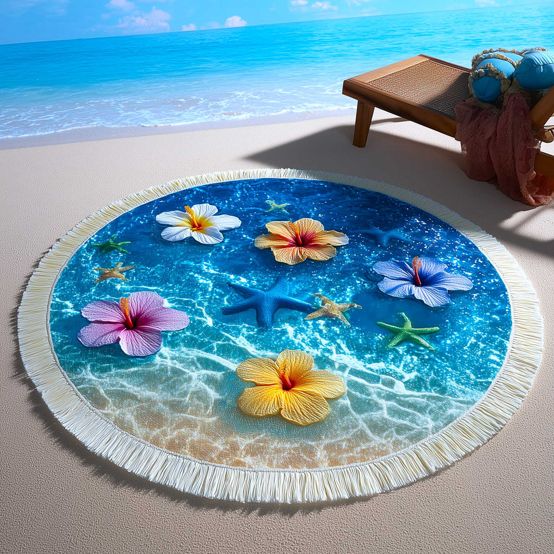 Serviette de Plage Ronde Ocean Breeze