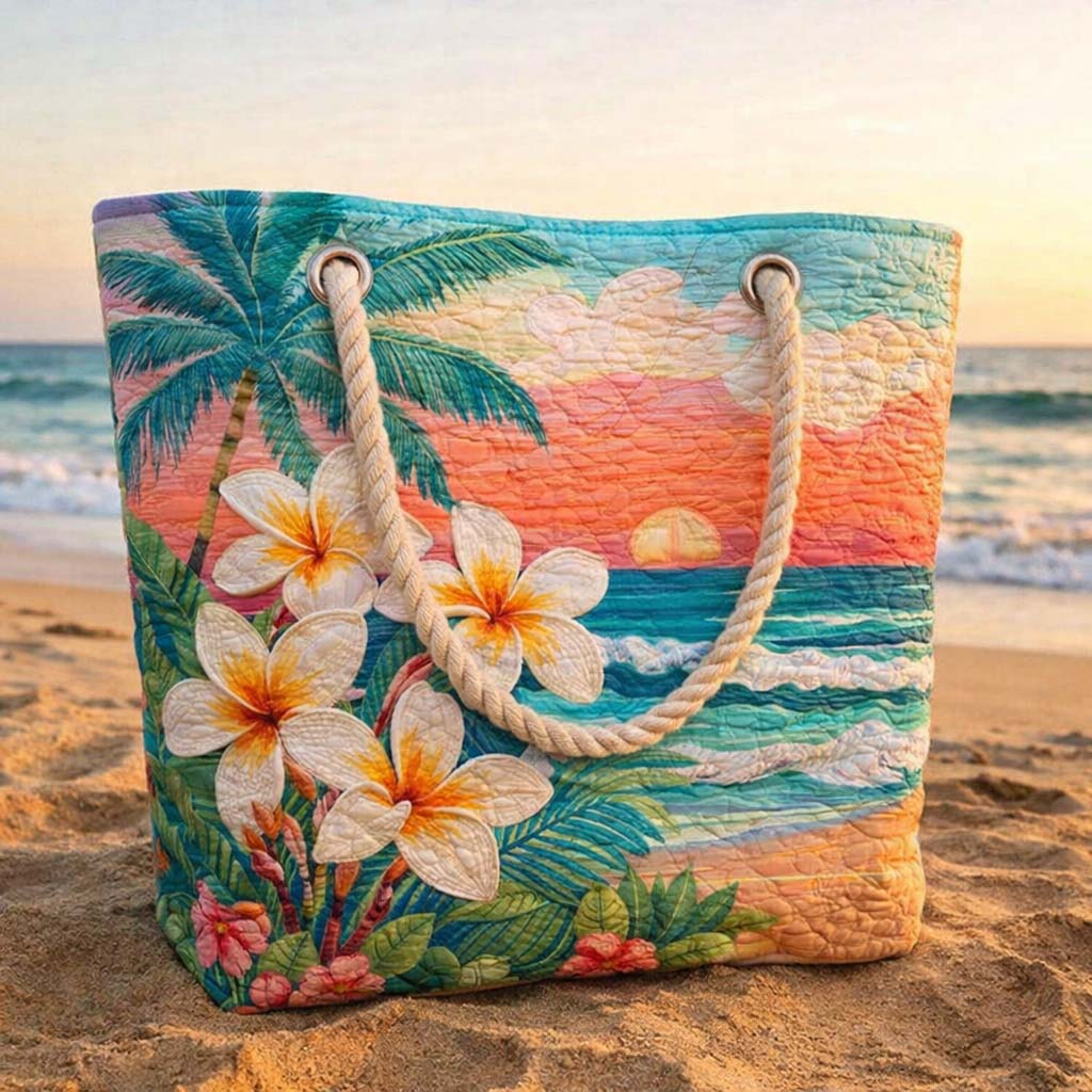 Quilted Beach Bag Tropical Vibe