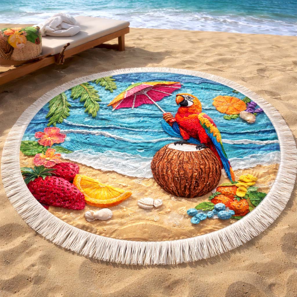 Serviette de Plage Ronde Fiesta