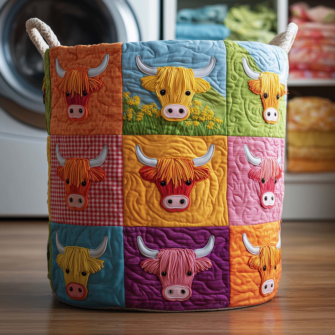 Joyful Highlands Quilted Laundry Hamper