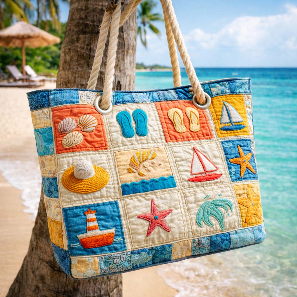 Quilted Beach Bag