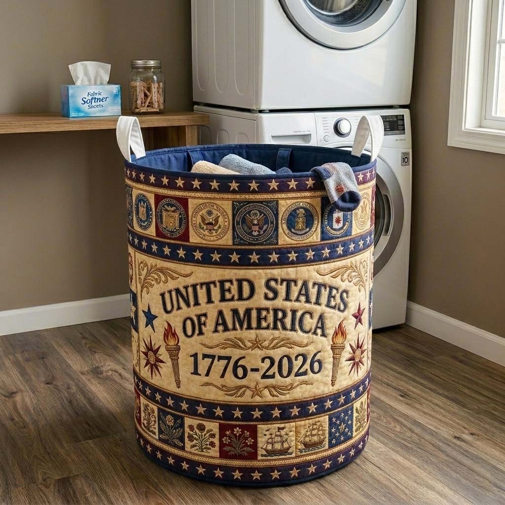 Classic Quilted Laundry Hamper