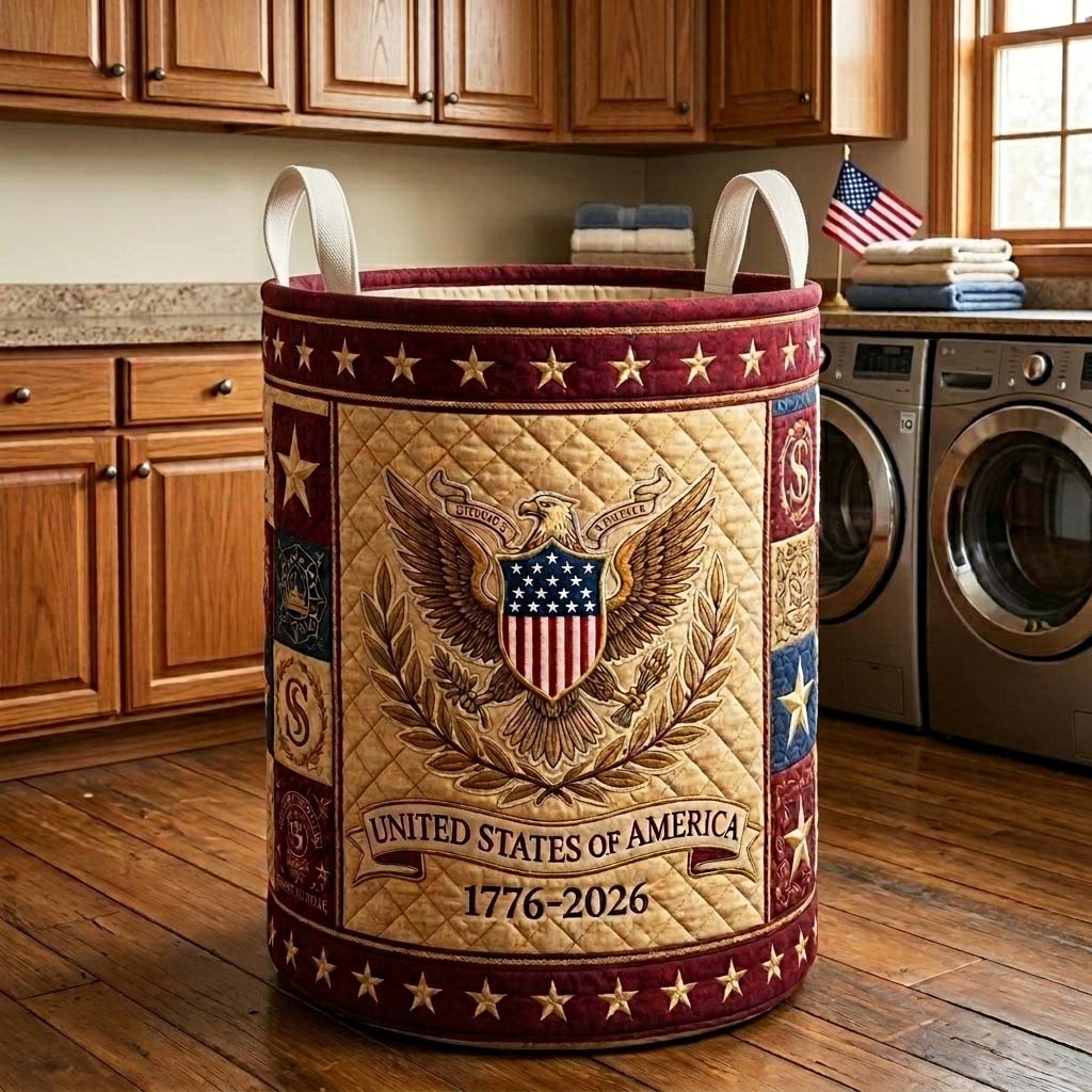 Classic Quilted Laundry Hamper