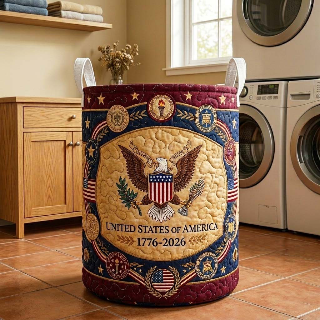 Classic Quilted Laundry Hamper