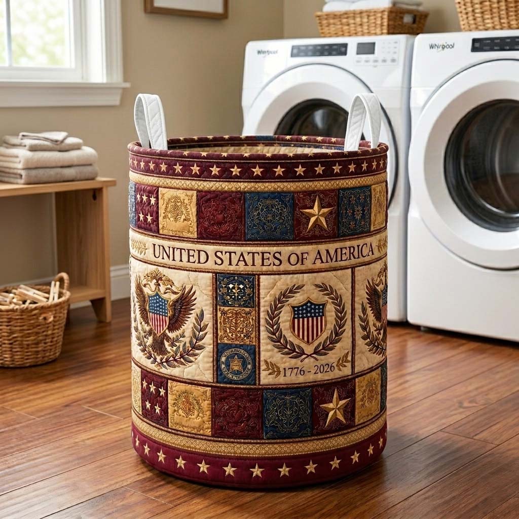 Classic Quilted Laundry Hamper