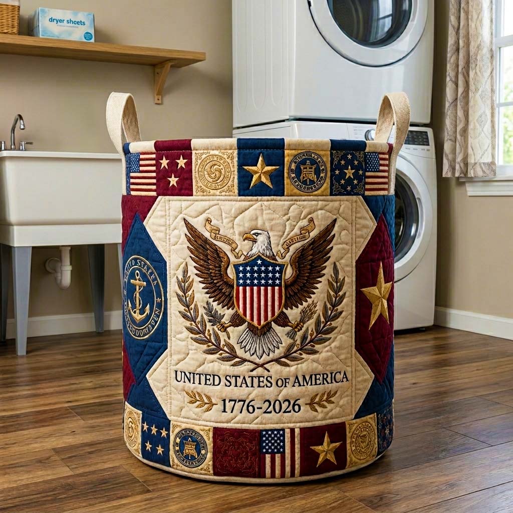 Heritage Quilted Laundry Hamper