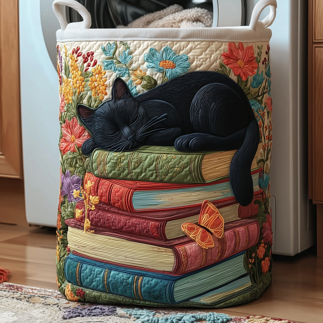Quilted Laundry Basket - Purrfectly Stylish Storage