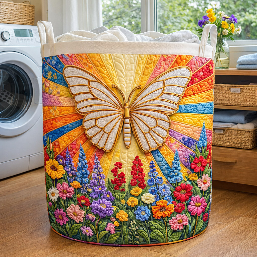 Meadow Breeze Quilted Laundry Hamper