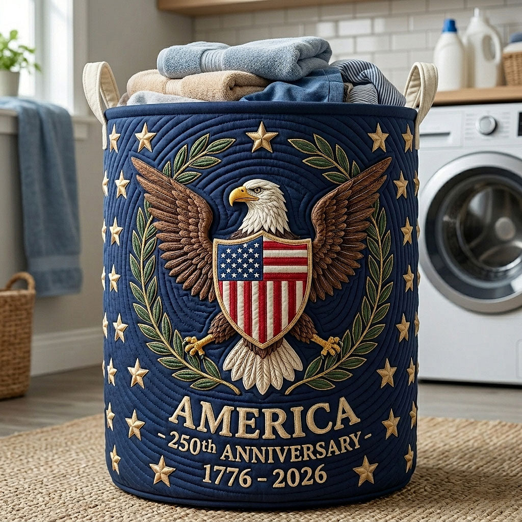 Classic Quilted Laundry Hamper