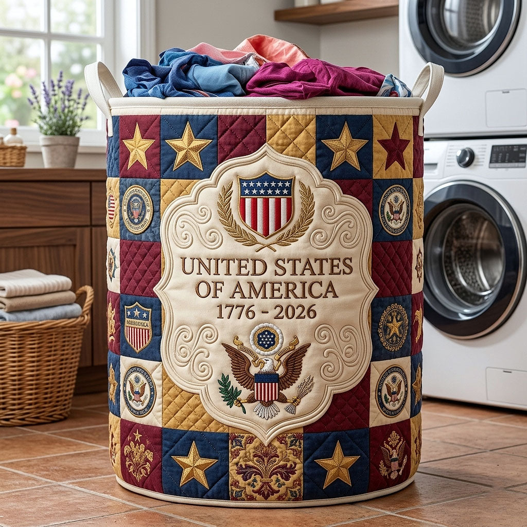 Classic Quilted Laundry Hamper