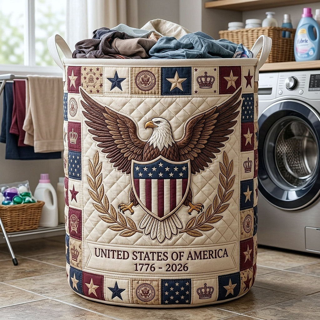 Heritage Quilted Laundry Hamper