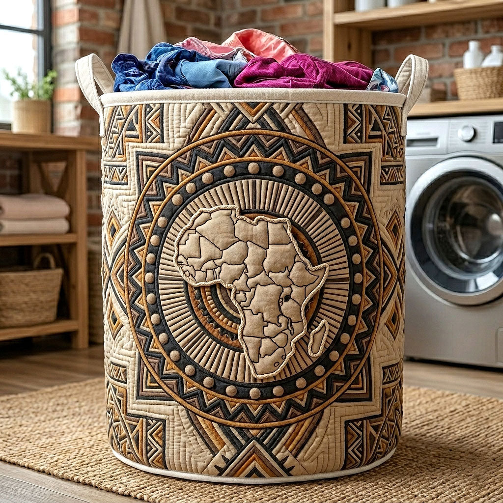 African Legacy Quilted Laundry Basket