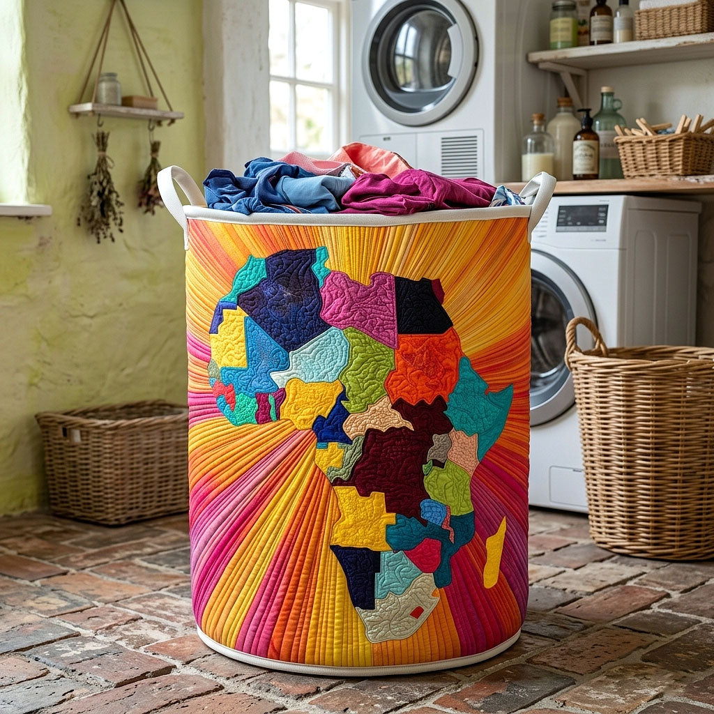 African Legacy Quilted Laundry Basket