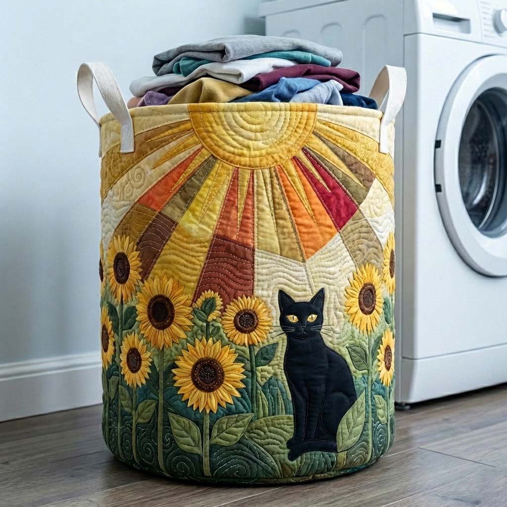 Velvet Quilted Laundry Hamper