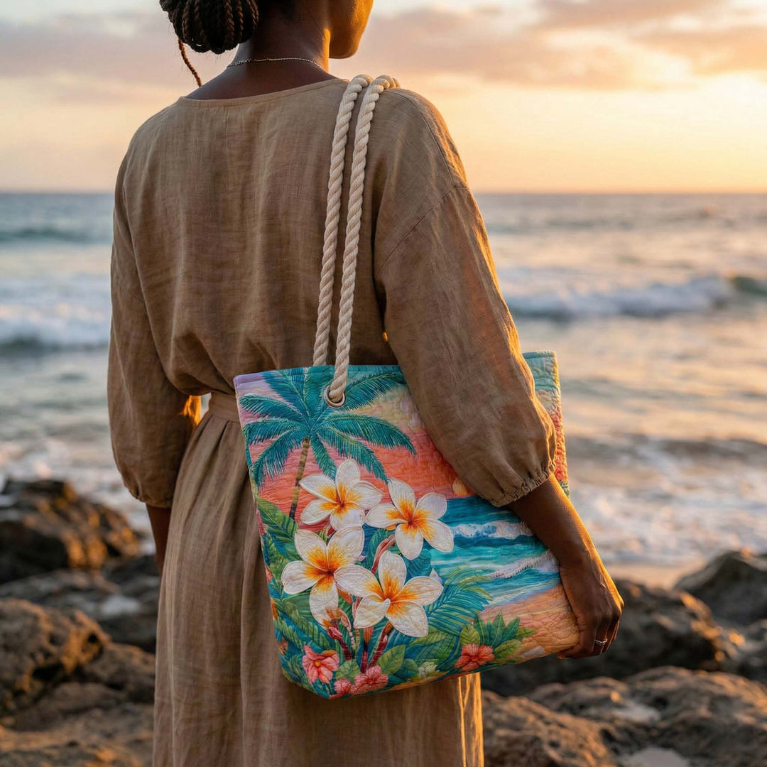 Quilted Beach Bag Tropical Vibe