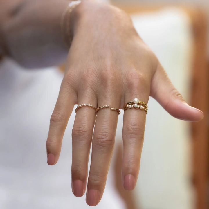 Stacking Freshwater Pearl Ring