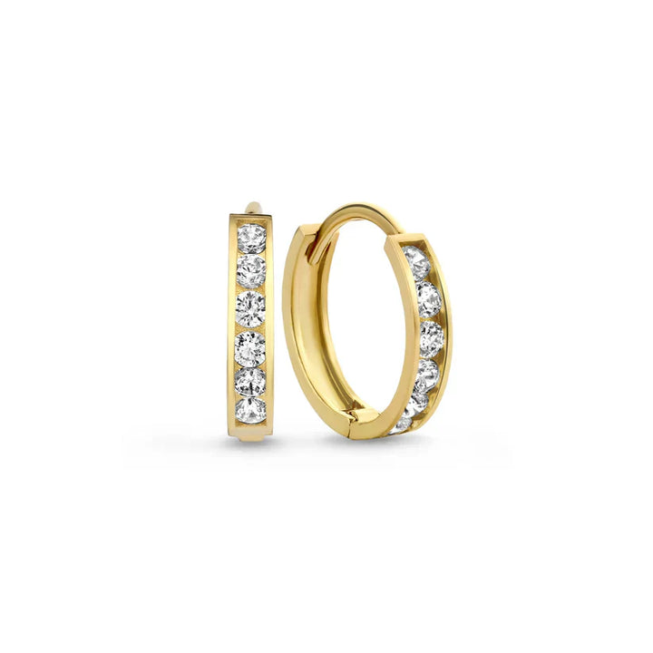 Dara Brillane Gold Stone Earrings Set
