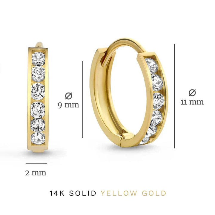 Dara Brillane Gold Stone Earrings Set