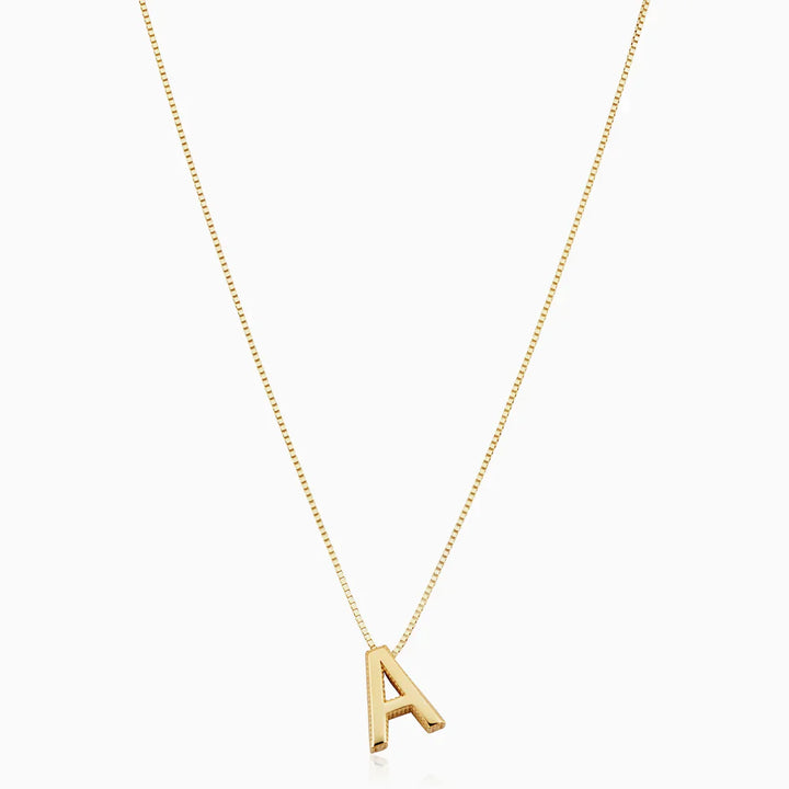 Gold Initial Necklace - Love Letter Design