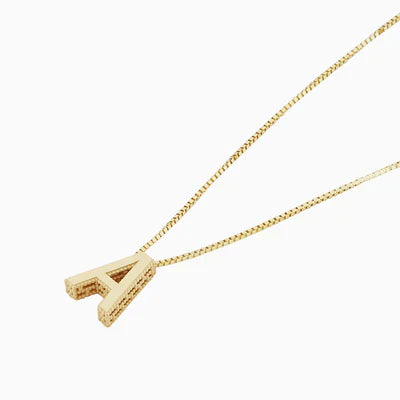 Gold Initial Necklace - Love Letter Design