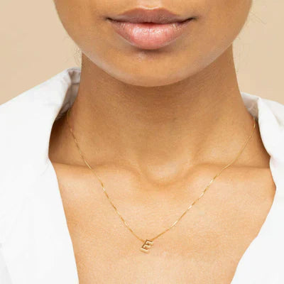 Gold Initial Necklace - Love Letter Design