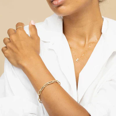 Gold Initial Necklace - Love Letter Design