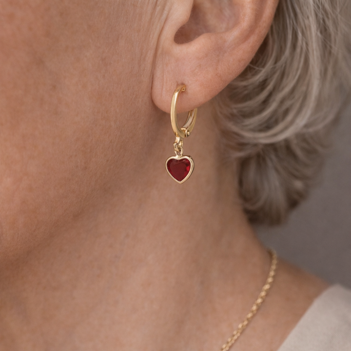 Sabine Ruby Earrings