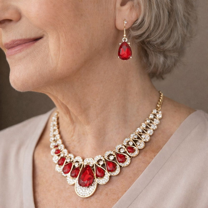 Perrine Ruby Jewelry Set