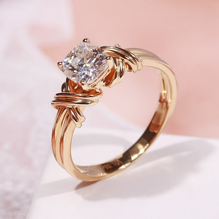Gold Knotted Band Statement Ring