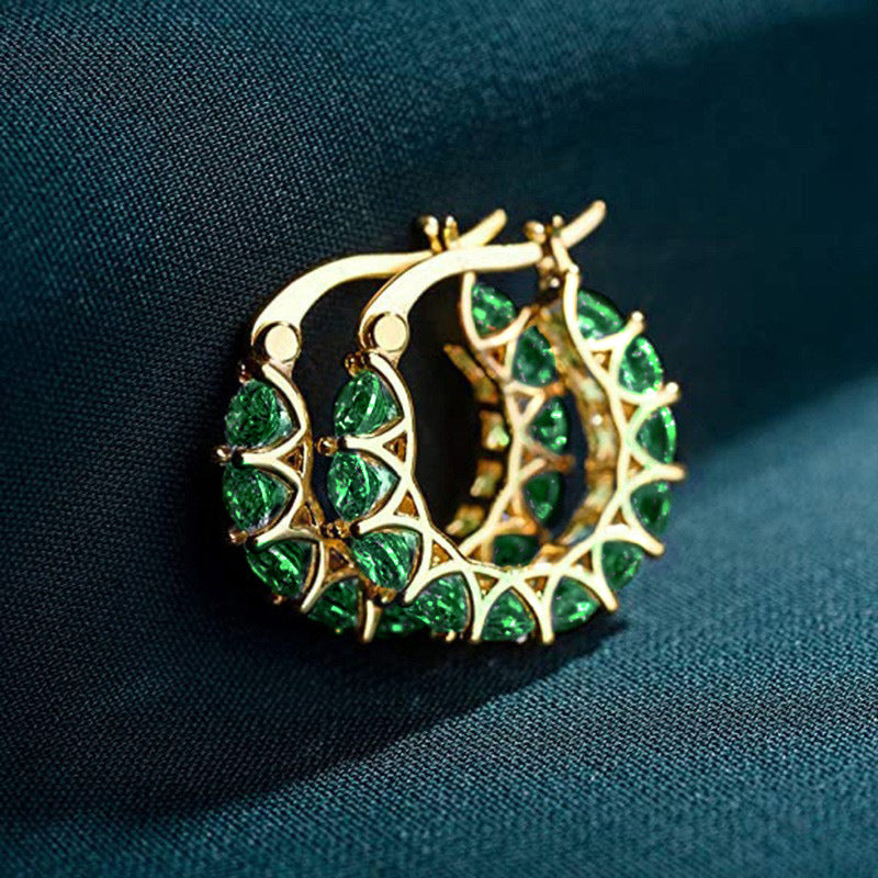 White Gold Elena Marlowe Hoop Earrings