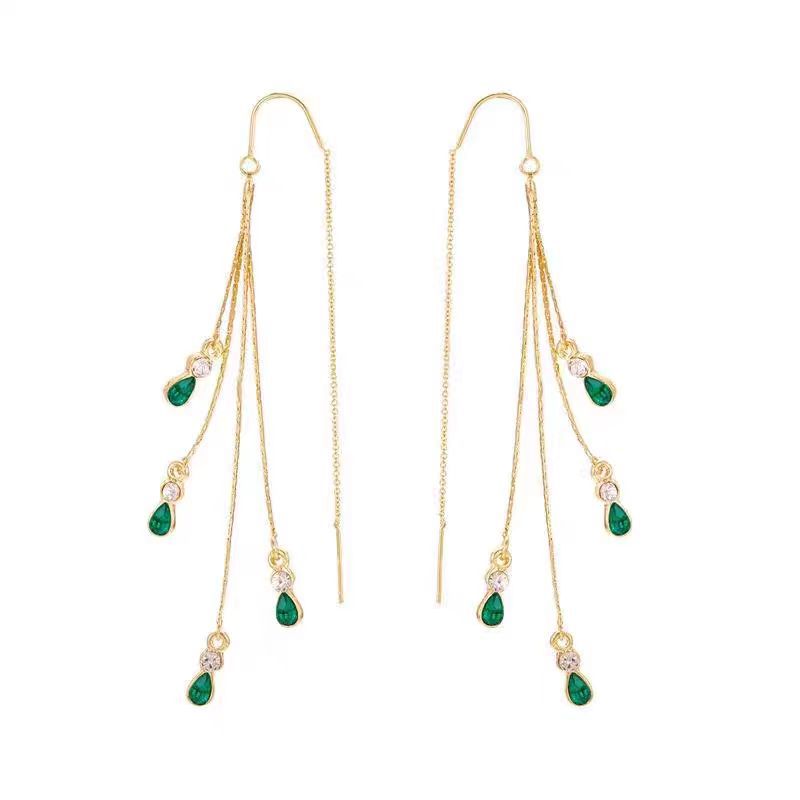 Gold Tassel Earrings by Calista Moreau