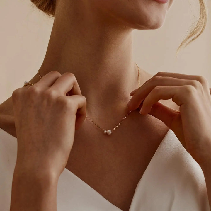 Dainty Pearl Drop Necklace