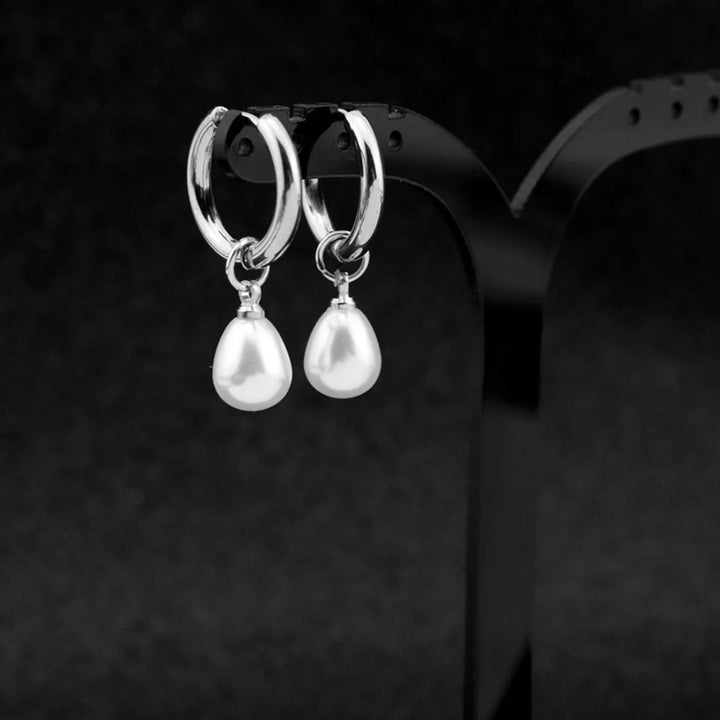 Teardrop Pearl Drop Earrings