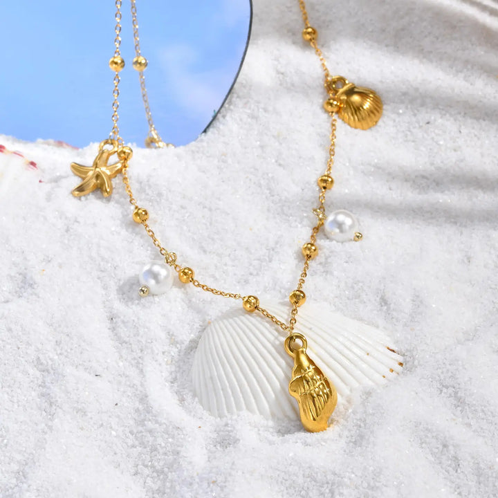 Seaside Charm Pearl Necklace