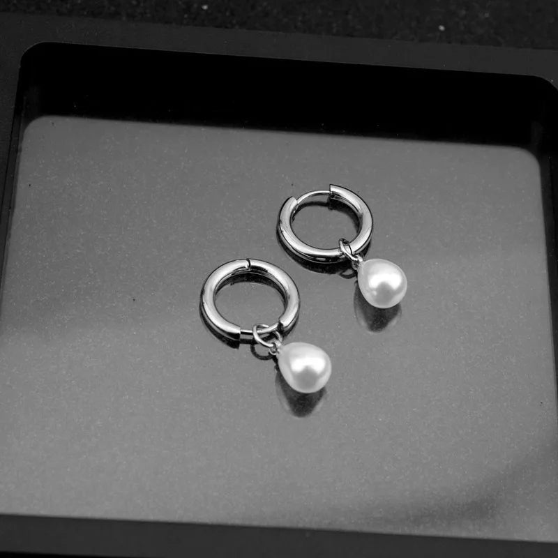 Teardrop Pearl Drop Earrings